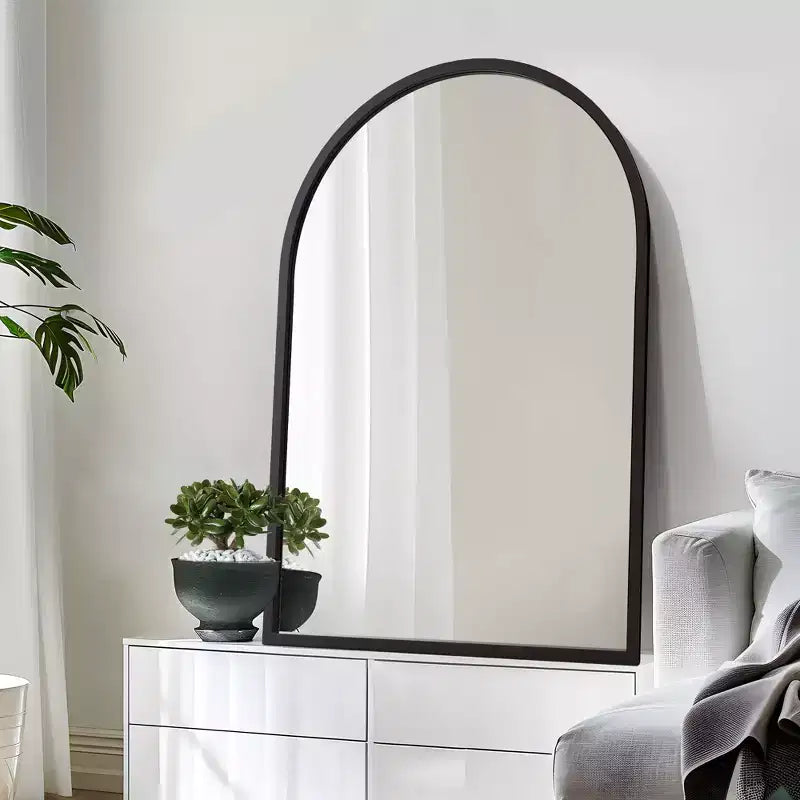 Miroir mural PexFix Classic Arch encadré de bois massif, miroir de vanité