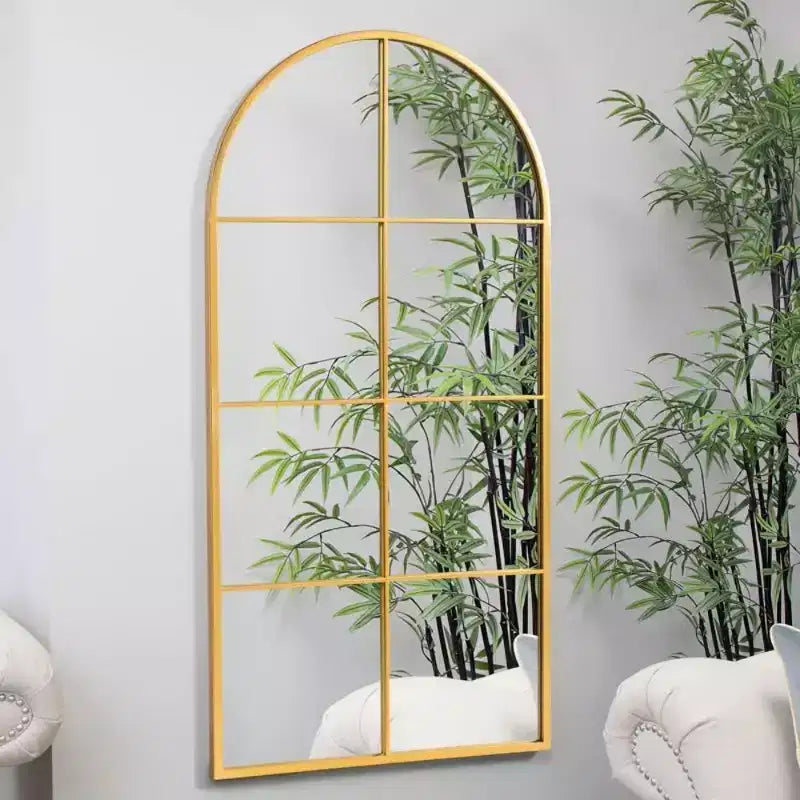 PexFix Miroir mural cintrée avec cadre en métal