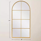 PexFix Miroir mural cintrée avec cadre en métal