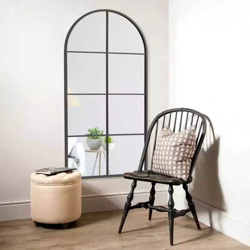 PexFix Miroir mural cintrée avec cadre en métal