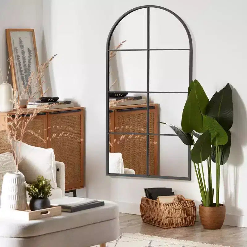 PexFix Miroir mural cintrée avec cadre en métal