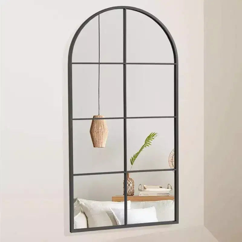 PexFix Miroir mural cintrée avec cadre en métal