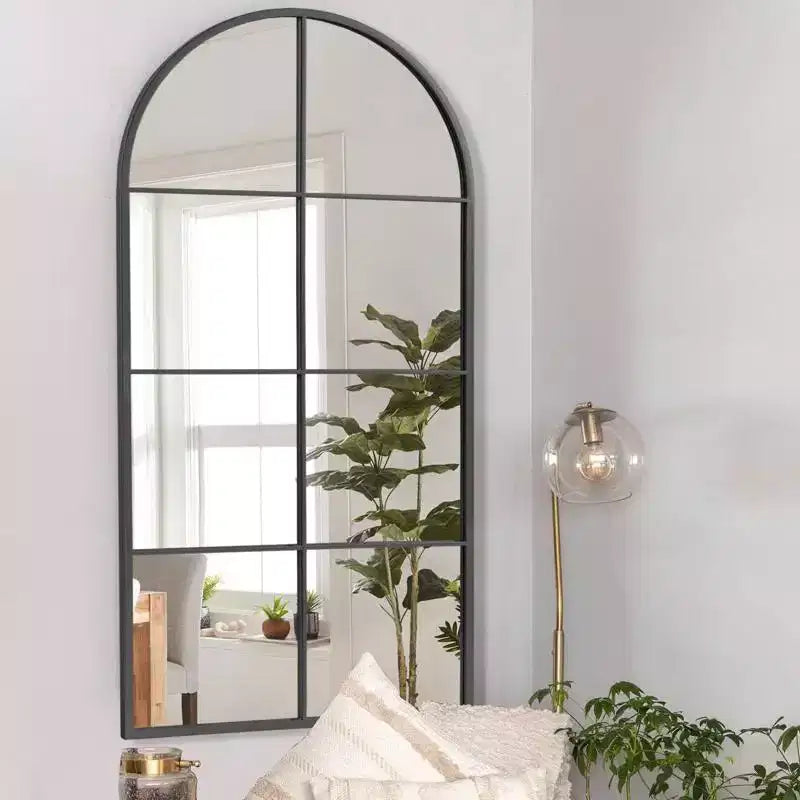 PexFix Miroir mural cintrée avec cadre en métal