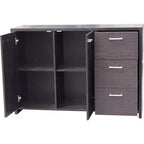 Kings Brand Furniture - Buffet de rangement pour cuisine, salle à manger, entrée, chêne chocolat