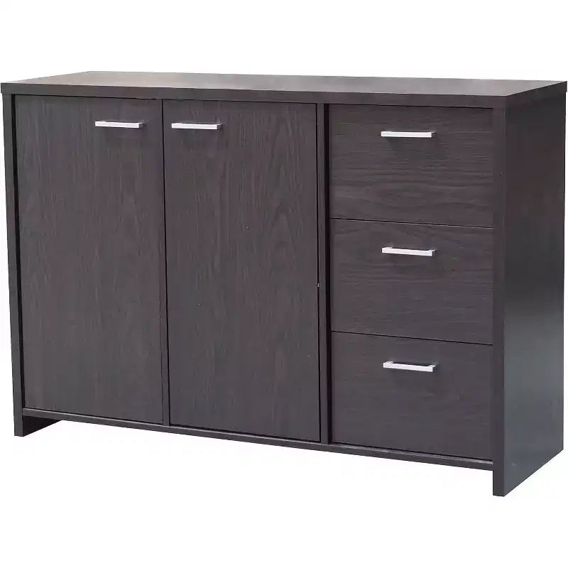 Kings Brand Furniture - Buffet de rangement pour cuisine, salle à manger, entrée, chêne chocolat