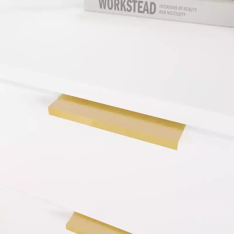 Table de chevet Hitow moderne avec deux tiroirs, finition bois