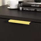 Table de chevet Hitow moderne avec deux tiroirs, finition bois