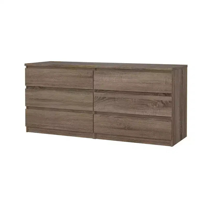 Tvilum, Commode double à 6 tiroirs Scottsdale, Chêne Truffle