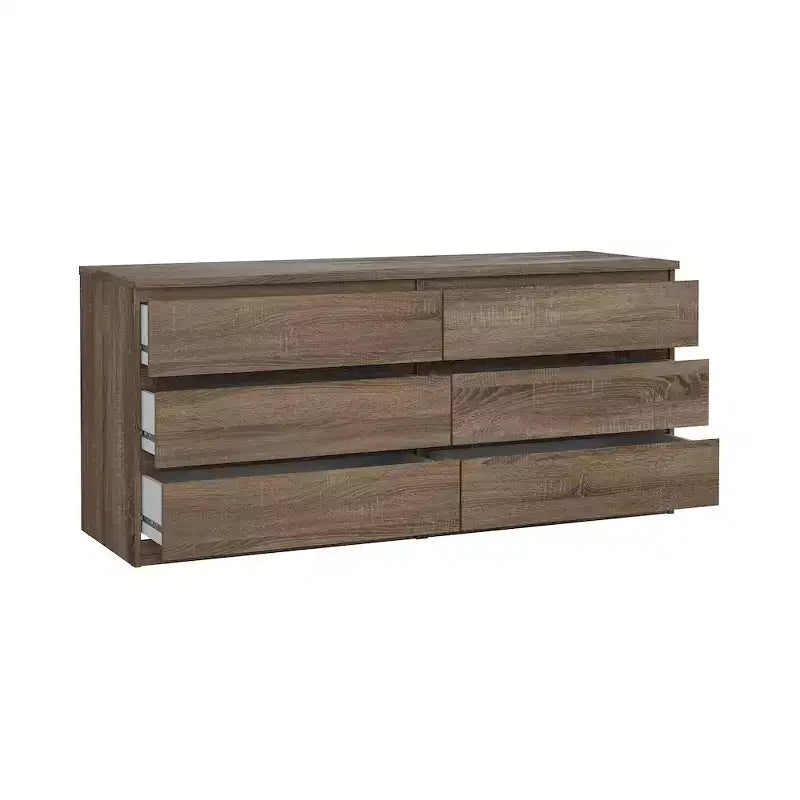 Tvilum, Commode double à 6 tiroirs Scottsdale, Chêne Truffle