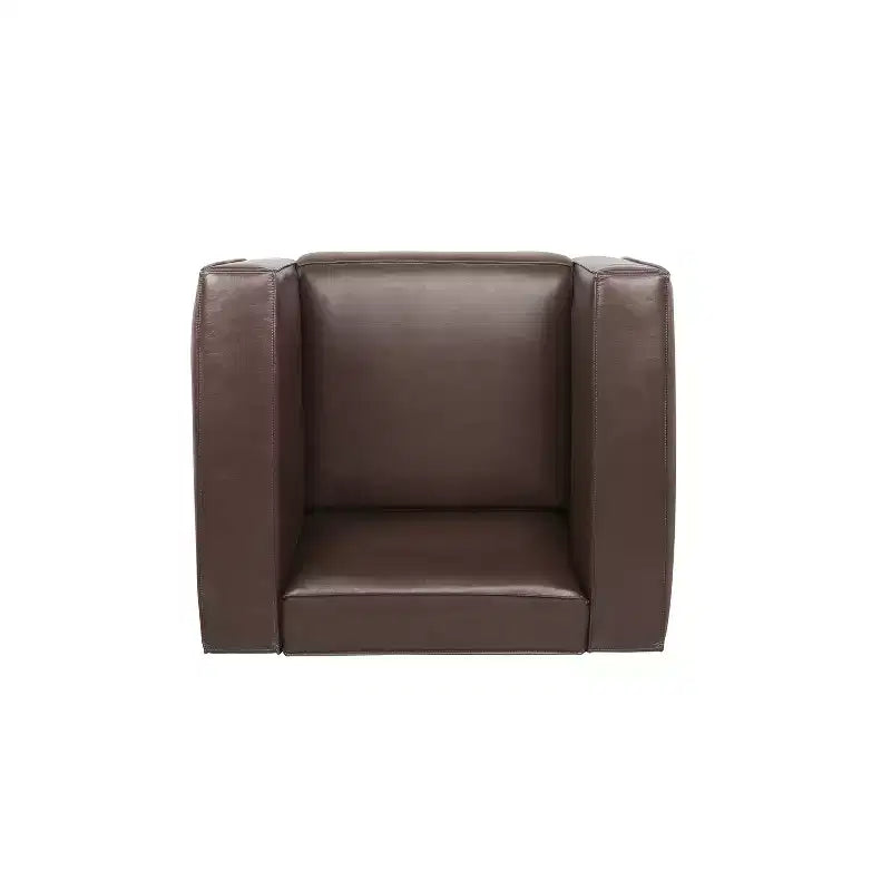 Fauteuil club contemporain en similicuir GDFStudio Minkler