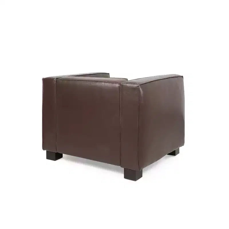Fauteuil club contemporain en similicuir GDFStudio Minkler