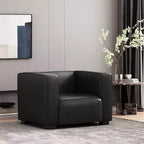 Fauteuil club contemporain en similicuir GDFStudio Minkler