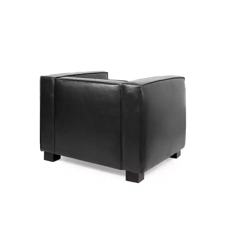 Fauteuil club contemporain en similicuir GDFStudio Minkler