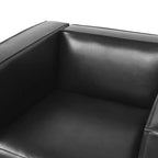 Fauteuil club contemporain en similicuir GDFStudio Minkler
