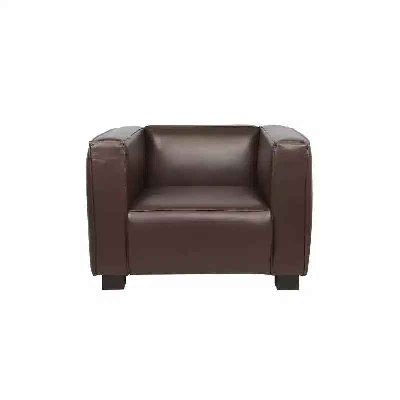 Fauteuil club contemporain en similicuir GDFStudio Minkler