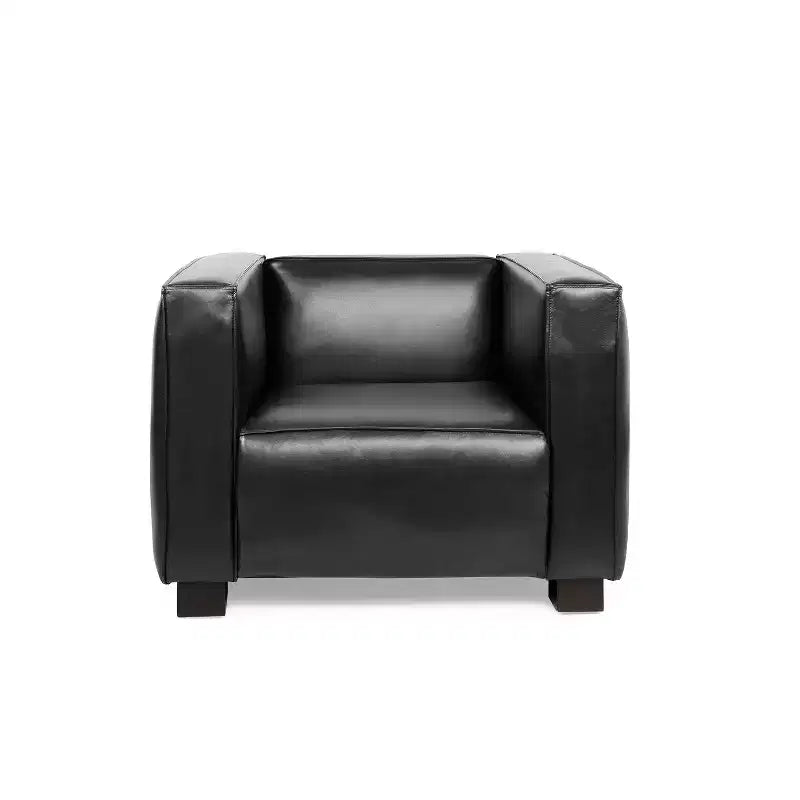 Fauteuil club contemporain en similicuir GDFStudio Minkler