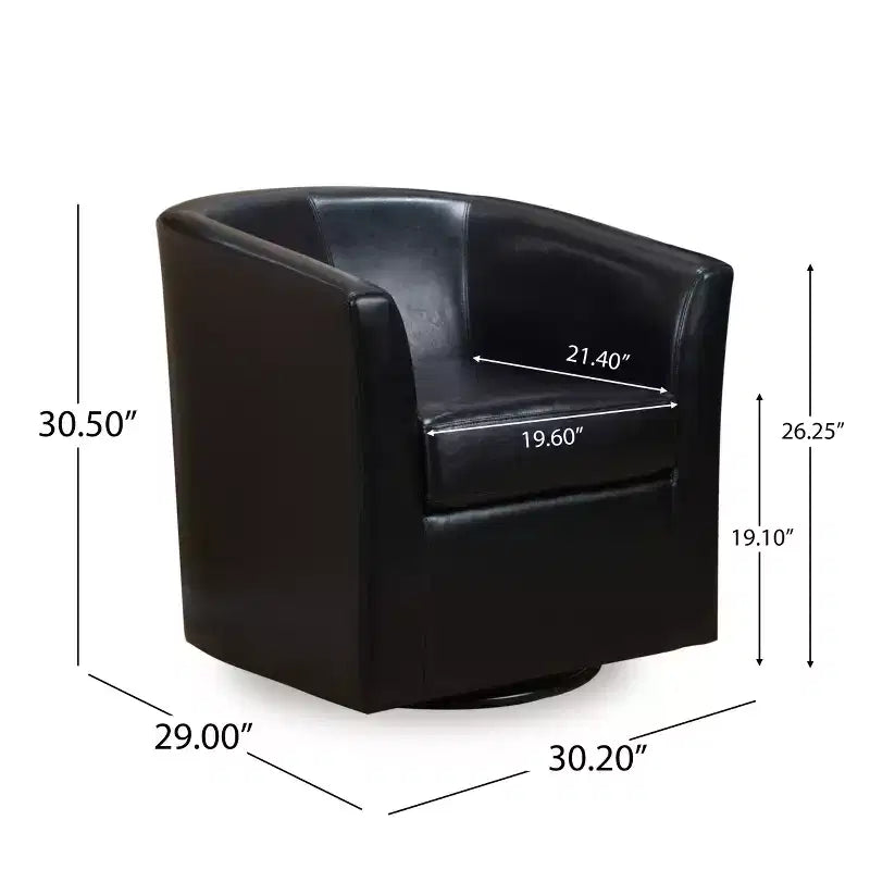 Fauteuil pivotant contemporain Christopher Knight Home Jackson en similicuir