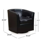 Fauteuil pivotant contemporain Christopher Knight Home Jackson en similicuir