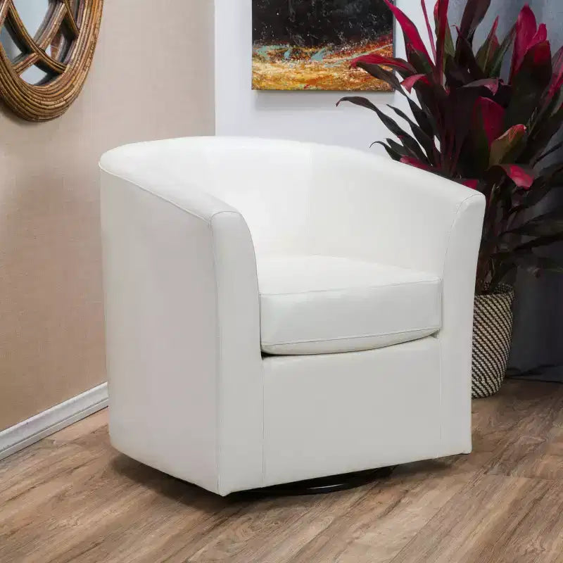 Fauteuil pivotant contemporain Christopher Knight Home Jackson en similicuir