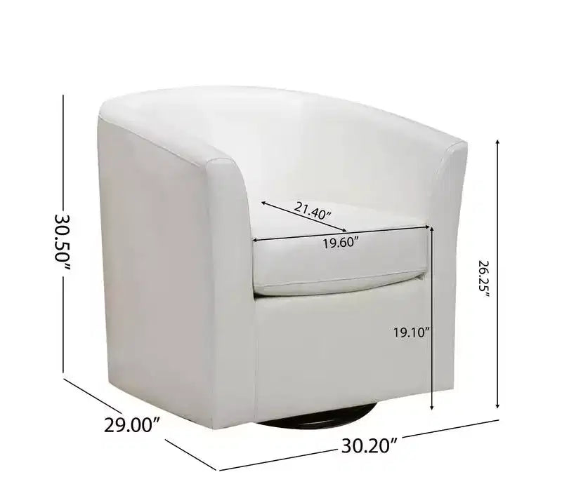 Fauteuil pivotant contemporain Christopher Knight Home Jackson en similicuir