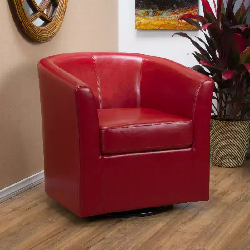 Fauteuil pivotant contemporain Christopher Knight Home Jackson en similicuir