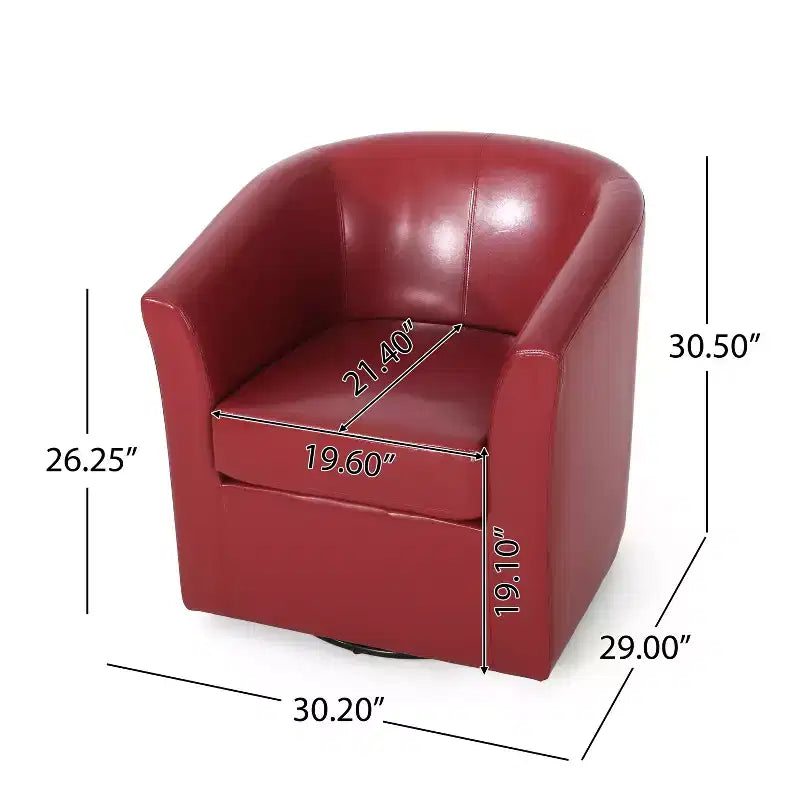 Fauteuil pivotant contemporain Christopher Knight Home Jackson en similicuir