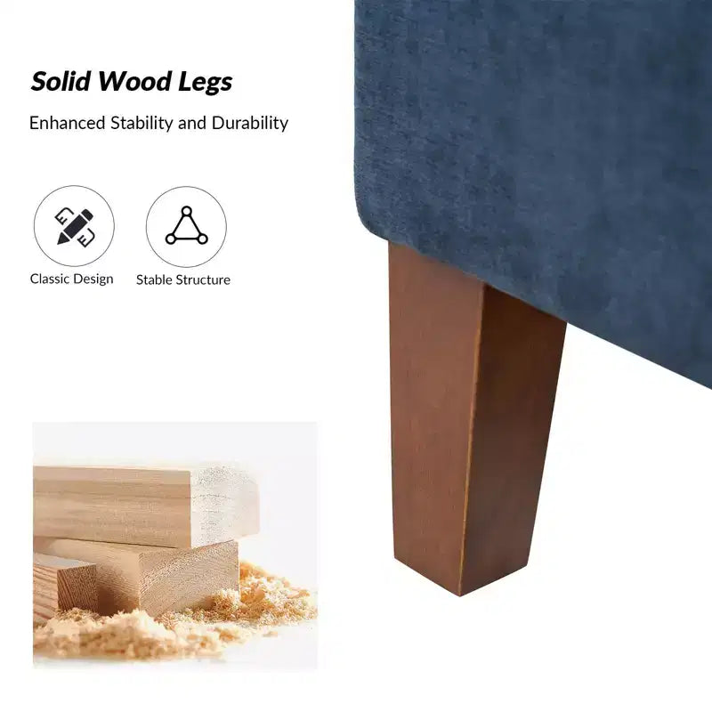 Banc de rangement Daniel avec pieds en bois massif et poignées creuses|ART OF LIVING DESIGNS