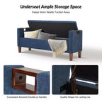 Banc de rangement Daniel avec pieds en bois massif et poignées creuses|ART OF LIVING DESIGNS