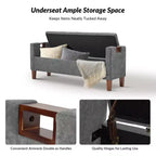 Banc de rangement Daniel avec pieds en bois massif et poignées creuses|ART OF LIVING DESIGNS