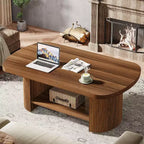Table basse ovale à 2 niveaux Lantine