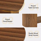 Table basse ovale à 2 niveaux Lantine