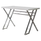 Kings Brand Furniture Bureau informatique de travail et d'écriture pour bureau à domicile (blanc)