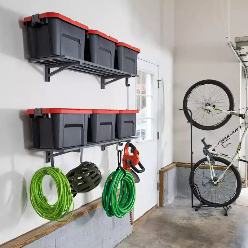 StoreYourBoard Étagères murales de garage Bristol 30 cm x 122 cm | Paquet de 2 | Gris