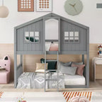 Lit superposé maison Whisen Twin sur Twin avec échelle
