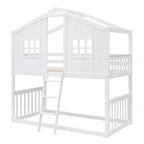 Lit superposé maison Whisen Twin sur Twin avec échelle