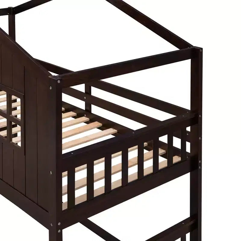 Lit superposé maison Whisen Twin sur Twin avec échelle