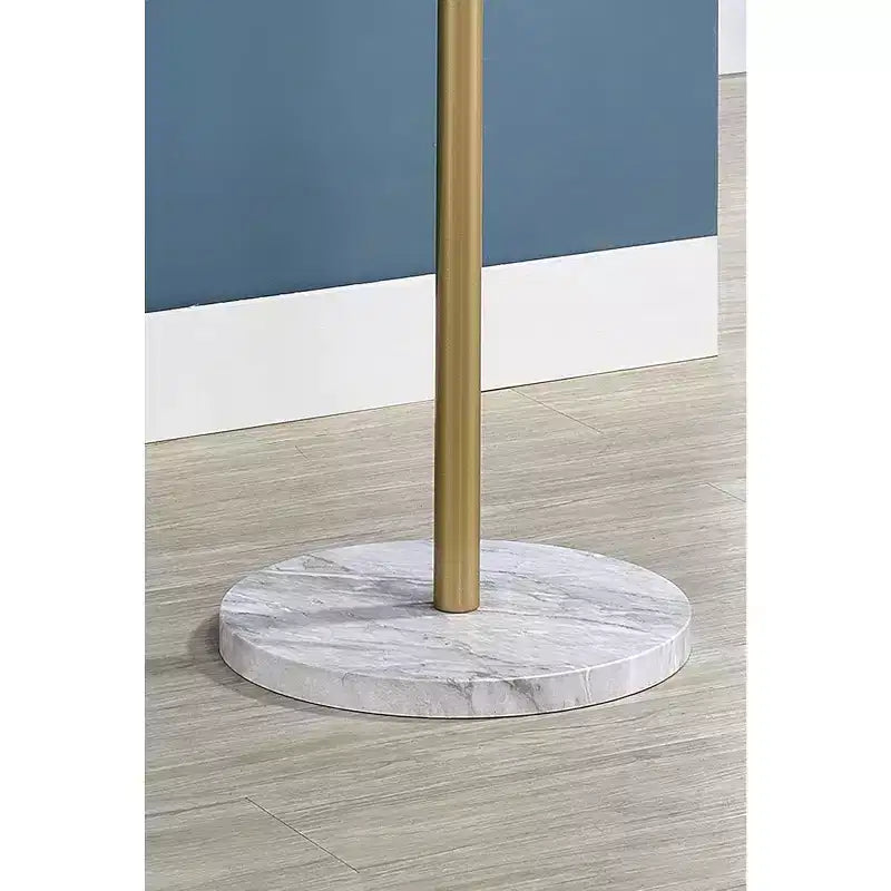 Portemanteau autoportant Kings Brand Furniture en métal avec 8 crochets pour l'entrée, pour suspendre vêtements, chapeaux, sacs (doré)