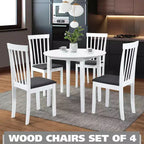 Kings Brand Furniture - Lot de 4 chaises de salle à manger en bois - Chaises d'appoint rembourrées modernes sans accoudoirs pour salle à manger et cuisine