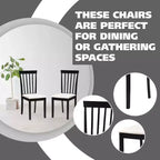 Kings Brand Furniture - Lot de 4 chaises de salle à manger en bois - Chaises d'appoint rembourrées modernes sans accoudoirs pour salle à manger et cuisine