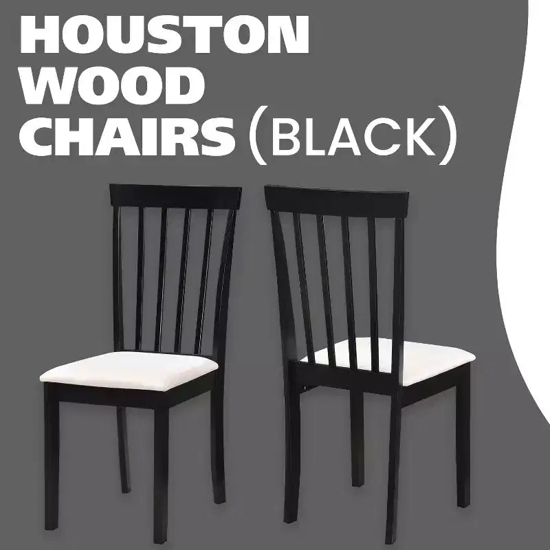 Kings Brand Furniture - Lot de 4 chaises de salle à manger en bois - Chaises d'appoint rembourrées modernes sans accoudoirs pour salle à manger et cuisine