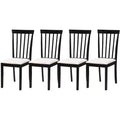 Kings Brand Furniture - Set of 4 Wood Dining Chairs - Upholstered Modern Dining Room Kitchen Armless Side Chair