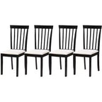 Kings Brand Furniture - Set of 4 Wood Dining Chairs - Upholstered Modern Dining Room Kitchen Armless Side Chair