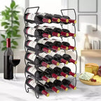 Sorbus Casier à vin empilable de style classique à 6 niveaux – Parfait pour bar, cave à vin, sous-sol, armoire, garde-manger, etc. – Contient 24 bouteilles