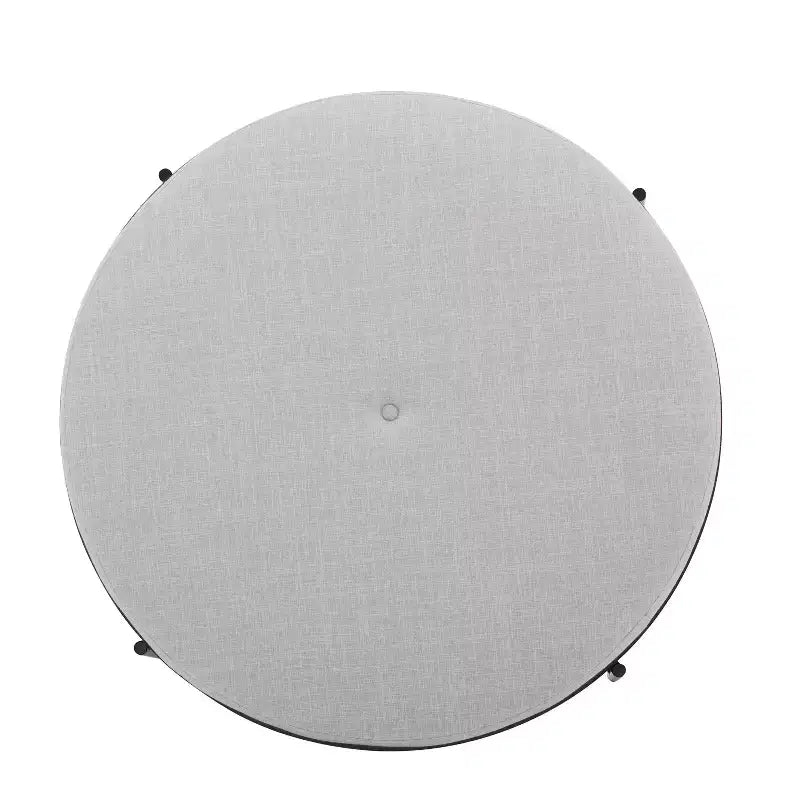 Christopher Knight Home Crestholm — Pouf rond moderne rembourré avec pieds en fer
