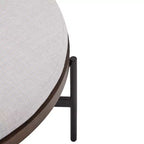 Christopher Knight Home Crestholm — Pouf rond moderne rembourré avec pieds en fer