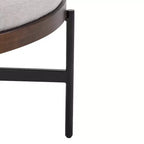 Christopher Knight Home Crestholm — Pouf rond moderne rembourré avec pieds en fer