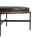 Christopher Knight Home Crestholm — Pouf rond moderne rembourré avec pieds en fer