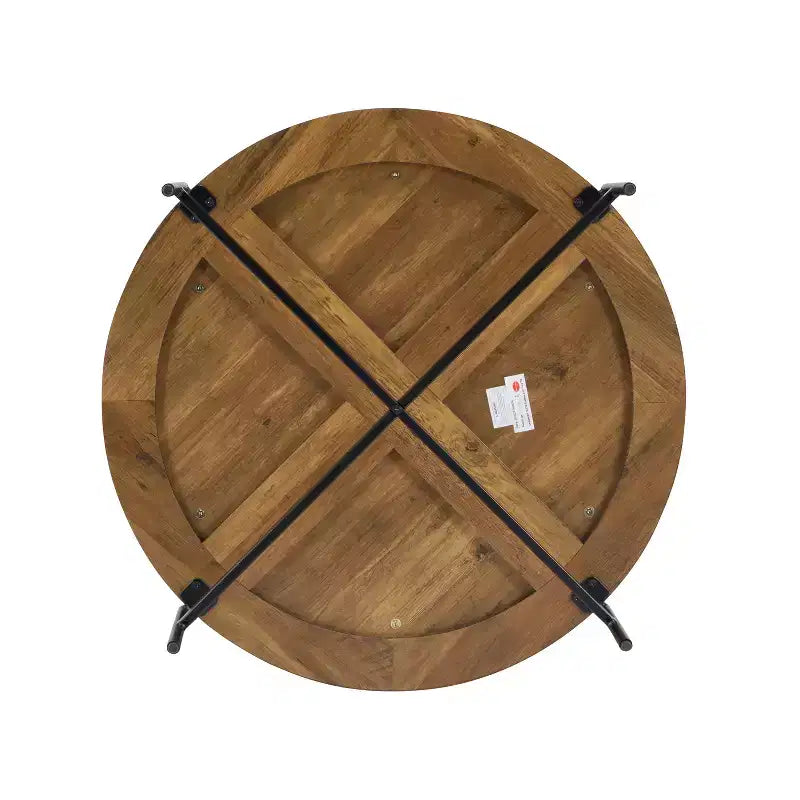Christopher Knight Home Crestholm — Pouf rond moderne rembourré avec pieds en fer