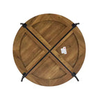 Christopher Knight Home Crestholm — Pouf rond moderne rembourré avec pieds en fer