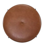 Christopher Knight Home Crestholm — Pouf rond moderne rembourré avec pieds en fer
